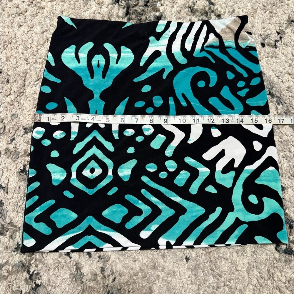 Eva Varro SKIRT Black and Teal Artistic - Picture 7 of 7